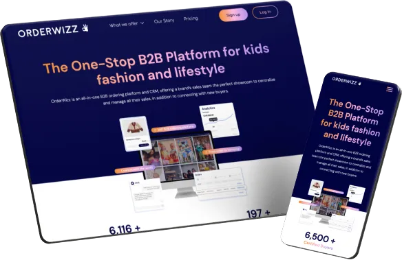 Maquette du site web OrderWizz - plateforme de commande en ligne intuitive